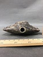 Vare Rare Ocarina / Morimuge from Simbu Province PNG. Incised Clay - 5