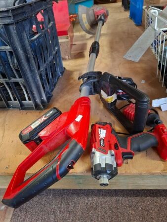 Ozito Battery Operated Whipper Snipper and Drill - Incs 1 Battery & Battery Charger