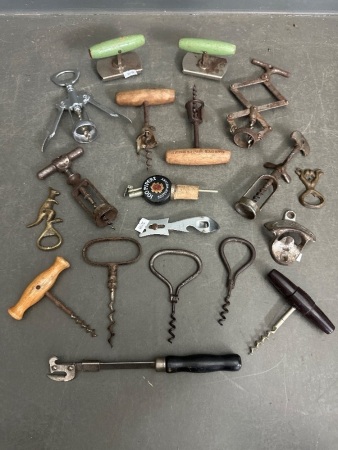 Asst of Vintage Corkscrews and Bottle Openers