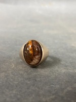 9ct Gold & Tigers Eye Ring - 2