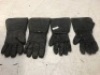 2 Pairs of Vintage Leather Motoring Gauntlets