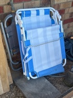 2 Camping Chairs - Incs Beach lounger as new - 4