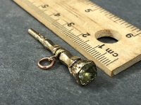 Antique 14ct Gold Watch Key, Set with Topaz