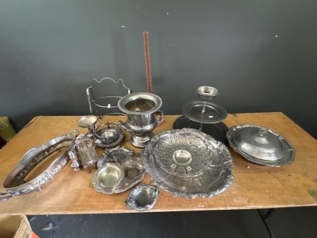 Large Lot of Plated Silverware