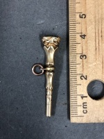 Antique 14ct Gold Watch Key, Set with Topaz - 2