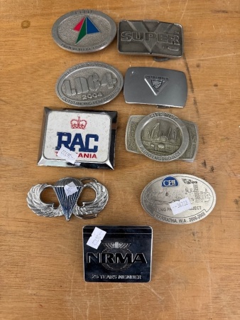 Assortment of Company Belt Buckles
