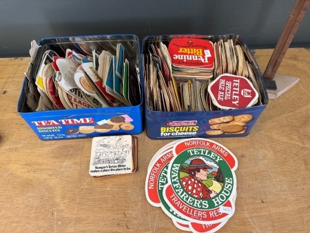 Large Assortment of Vintage Bar Coasters