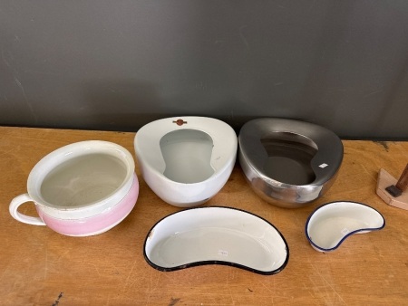 Selection of Vintage Bed Pans
