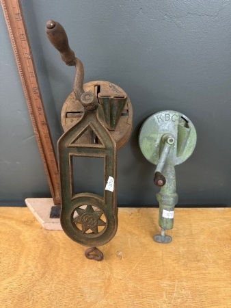 2 Vintage Bench Mount Slicers