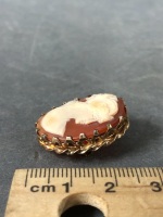 Edwardian 9ct Gold Cameo Brooch - 2