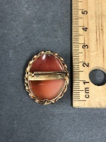 Edwardian 9ct Gold Cameo Brooch - 3