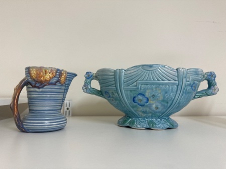 Carlton Ware Weeping Tree Pitcher & Arthur Wood Vase