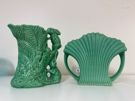 Art Deco Sylvac Vase and Rabbit Jug - England