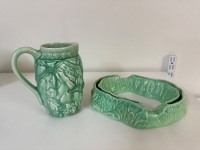 Woodland Scene Pitcher and Trough Vase - Made in England - 2