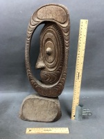 Carved Tribal Mask, Totem and Bowl - 5