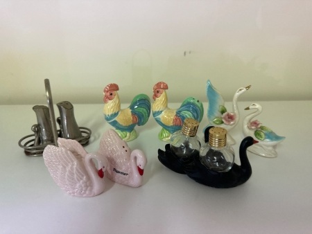 5 Pairs of Bird Salt & Pepper Shakers
