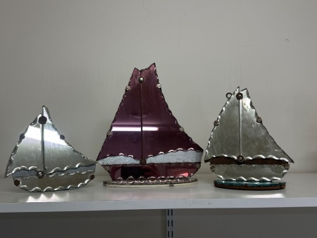 3 Art Deco Sail Boat Mirrors