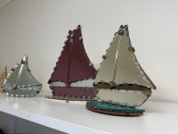 3 Art Deco Sail Boat Mirrors - 3