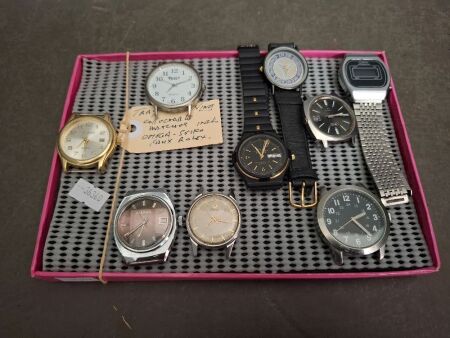 Tray of 9 Collectable Watches