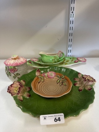 Staffordshire Hand-painted Floral Items