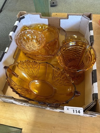 Lot of Amber Glassware