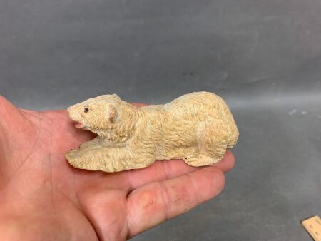 Antique Victorian Papier Mache Polar Bear