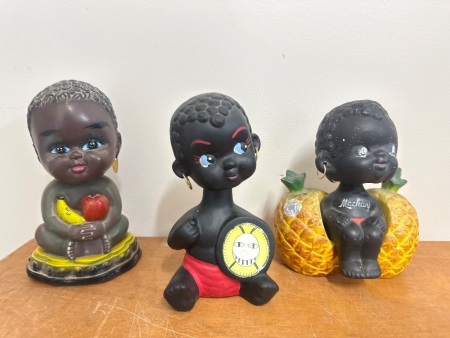 2 Vintage Collectable Bobble Head Money Boxes & 1 Bobble Head