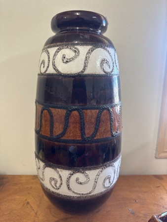 Large West German Pottery Art Floor Vase