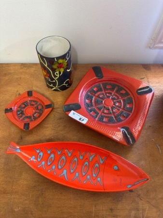 4 Vintage Italian Pottery Decorator Pieces