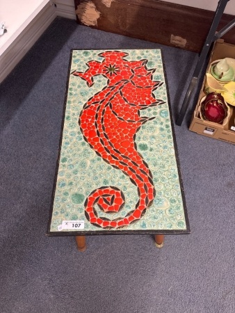Mosaic Seahorse Table