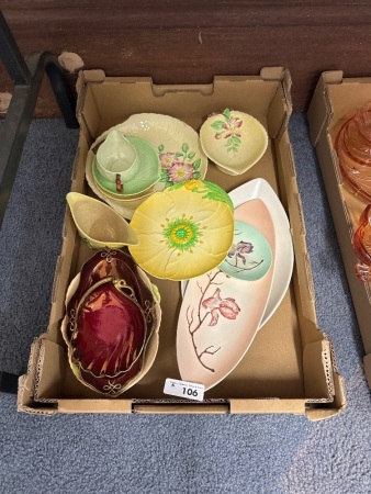 Large Lot of Carlton Ware Hand-painted Flower Plates and Dishes