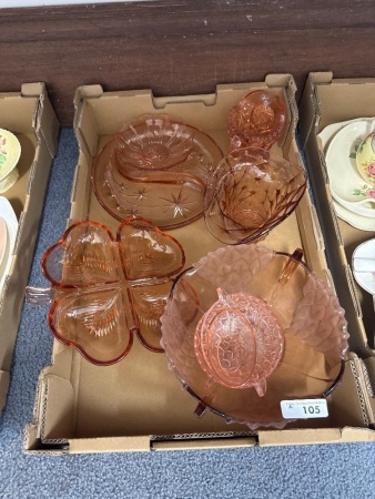 Large Lot of Pink Glassware