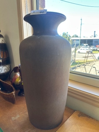Large West Germany Ceramic Brown Vase