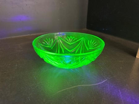 Art Deco Uranium Glass Bowl