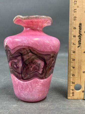 Small Heavy Australian Art Glass Vase