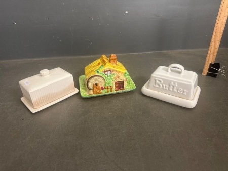 Australian Made Butter Dish - Norco Japan Butter Dish - Marutomoware Japan Butter Dish