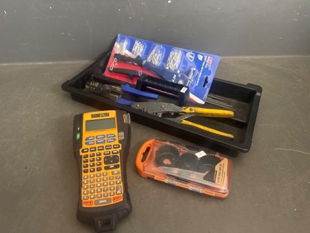 Dymo Industrial Label Maker, Rivet Gun & Hole Saw Set