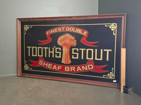 Vintage Framed Tooths Sheaf Stout Advertising Sign