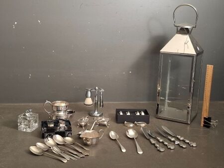 Assortment of Silver Plated Trinkets & Cutlery&nbsp;