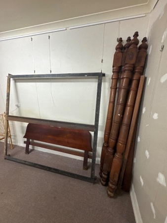 Antique 4 Poster King Sized Bed Frame