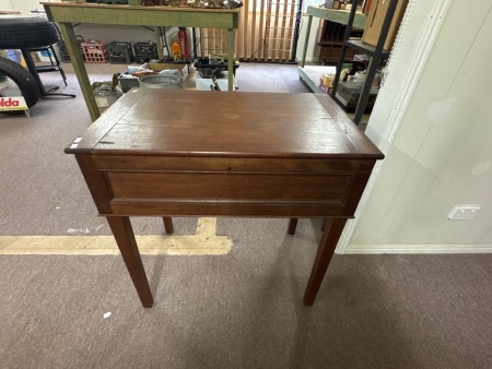 Antique Wooden Writing Table with Storage