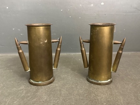 2 Trench Art Shells