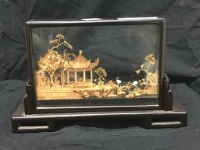 Vintage Carved Chinese Cork Diorama
