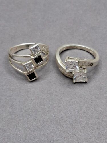 2 Unique Sterling Silver Rings