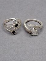 2 Unique Sterling Silver Rings