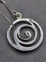 Half Moon Ring and Spiral Earrings - Both Marked 925 - 4