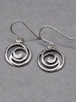 Half Moon Ring and Spiral Earrings - Both Marked 925 - 5