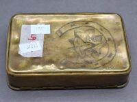 WWI Queen Mary Brass Tin - Christmas 1914 - 2