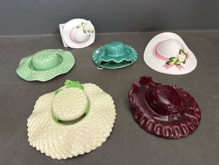 Vintage Ceramic Hat Wall Vases