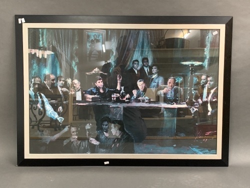 Large Framed Last Supper Print by Haruni featuring Film Stars